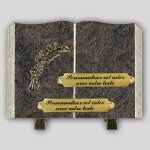 La boutique fun�raire livre fun�raire granit himalaya - tige fleurie et inserts personnalisables