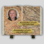 La boutique fun�raire livre fun�raire granit juparana - m�daillon photo et inserts personnalisables