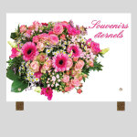 La boutique fun�raire plaque fun�raire rectangle - bouquet de fleurs