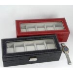 Ricestone 2b) coffret luxe pour rangement de cinq montres de collection11x28 cm.