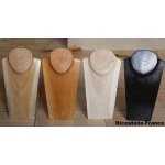 Ricestone 4b) buste déco - vitrine bois 30cm, artisanal. Ricestone 4b) buste déco - vitrine bois 30cm, artisanal.