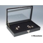 Ricestone 4a) coffret luxe vitré 16x28 cm pour 48 bagues. Ricestone 4a) coffret luxe vitré 16x28 cm pour 48 bagues.