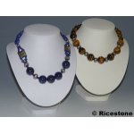 Ricestone 6c) buste collier, prsentoir  chaines et pendentif h=22cm,