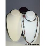Ricestone 6d) grand buste, pr�sentoir collier et sautoir, h=40cm.