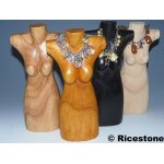 Ricestone 7a) buste dco - vitrine bois 25cm, buste femme.