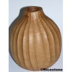 Ricestone 8c) buste bois lign� vase d�co - vitrine, h= 15 cm.