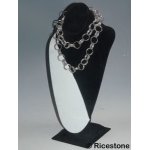 Ricestone 8c) buste d�co - vitrine, h=40, bicolor, colliers et sautoirs.