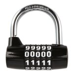 Antivol oxford cadenas lk102 5 - digit combination padlock noir