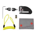 Antivol top block alarme ava - 10 noir sra avec pochette de rangement et cordon de rappel