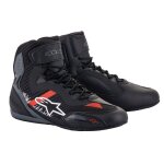 Baskets moto alpinestars faster - 3 rideknit black gray bright red