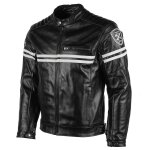 Blouson moto dxr legend shiny black white