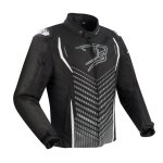 Blouson moto bering gang noir / gris / blanc