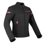Blouson moto bering lady riva black / fuschia