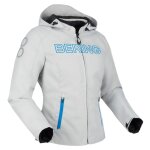 Blouson moto bering lady warwick gris / bleu