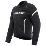 Blouson moto dainese air frame 3 tex black / black / white