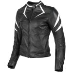 Blouson moto dxr diva racer black / white