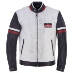 Blouson moto helstons v - series bleu / blanc
