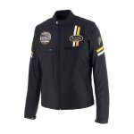 Blouson moto helstons von dutch - race now noir / blanc / jaune