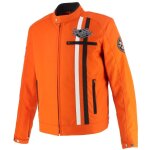 Blouson moto helstons von dutch speed racer orange / noir / blanc