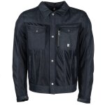 Blouson moto helstons western air coton bleu