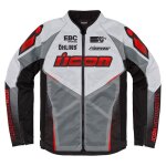 Blouson moto icon hooligan ultrabolt rouge