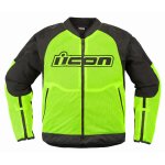 Blouson moto icon overlord3 mesh hi - vis yellow black