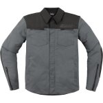Blouson moto icon upstate canvas gris