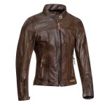 Blouson moto ixon crank lady air marron