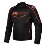 Blouson moto ixon flicker noir / orange