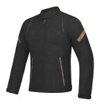 Blouson moto ixon striker retro noir / marron