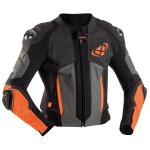 Blouson moto ixon vendetta evo black anthracite orange