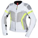 Blouson moto ixs trigonis - air femme gris clair / gris / jaune fluo