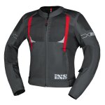 Blouson moto ixs trigonis - air gris fonc� / gris / rouge