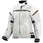 Blouson moto ls2 riva femme light grey orange