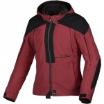 Blouson moto macna territor femme bordeaux / noir