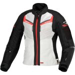 Blouson moto macna tondo femme gris / noir / rouge