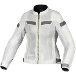 Blouson moto macna velotura femme gris clair