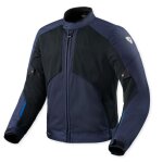 Blouson moto rev it torque 3 h2o bleu / noir