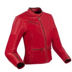 Blouson moto segura lady curve rouge