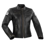 Blouson moto segura lady funky noir / blanc