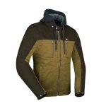 Blouson moto segura presto marron / sable