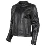 Blouson moto soubirac greta waterproof femme noir