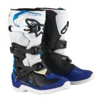 Bottes cross alpinestars tech 3s youth - black white white black enamel blue
