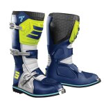 Bottes cross shot race 2 enfant blue neon yellow