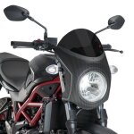 Bulle puig retro - semi carenage carbone noir