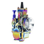 Carburateur p2r carburateur type pwk 34 titanium a boisseau plat avec powerjet et starter a tirette (qualite ...