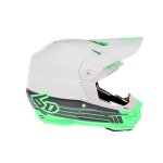 Casque cross 6d helmets atr - 1 split neon green 2023 blanc / vert