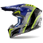 Casque cross airoh aviator 3 - hima 2025 blue