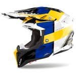 Casque cross airoh aviator 3 - monarch 2025 blue / yellow