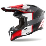 Casque cross airoh aviator 3 - monarch 2025 grey / red